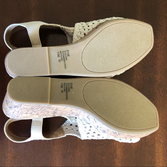 Natural POP Cork Macrame Wedge Sandal Size 11 NEW - Picture 9 of 10